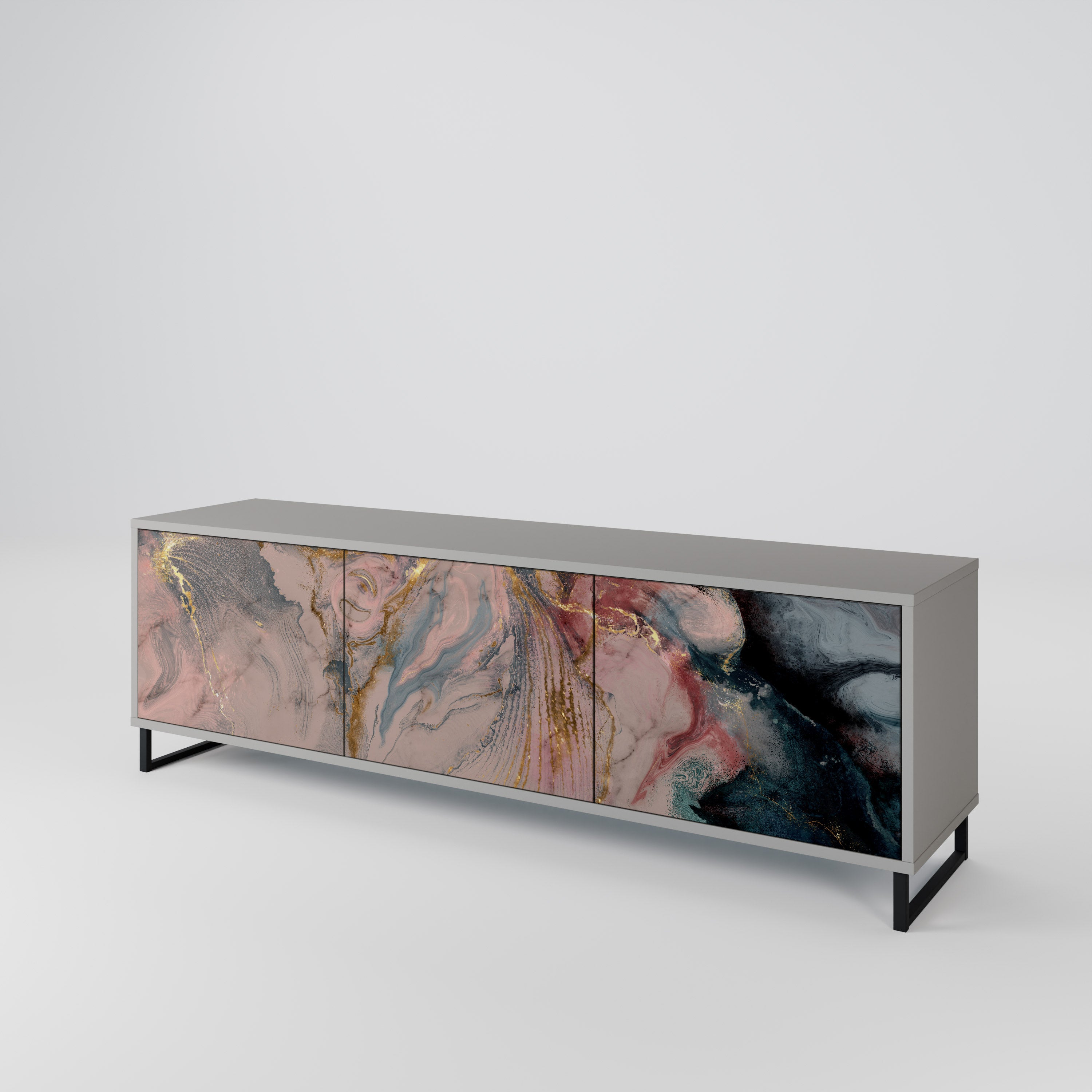 GILDED SWIRLS 3-Door TV Cabinet