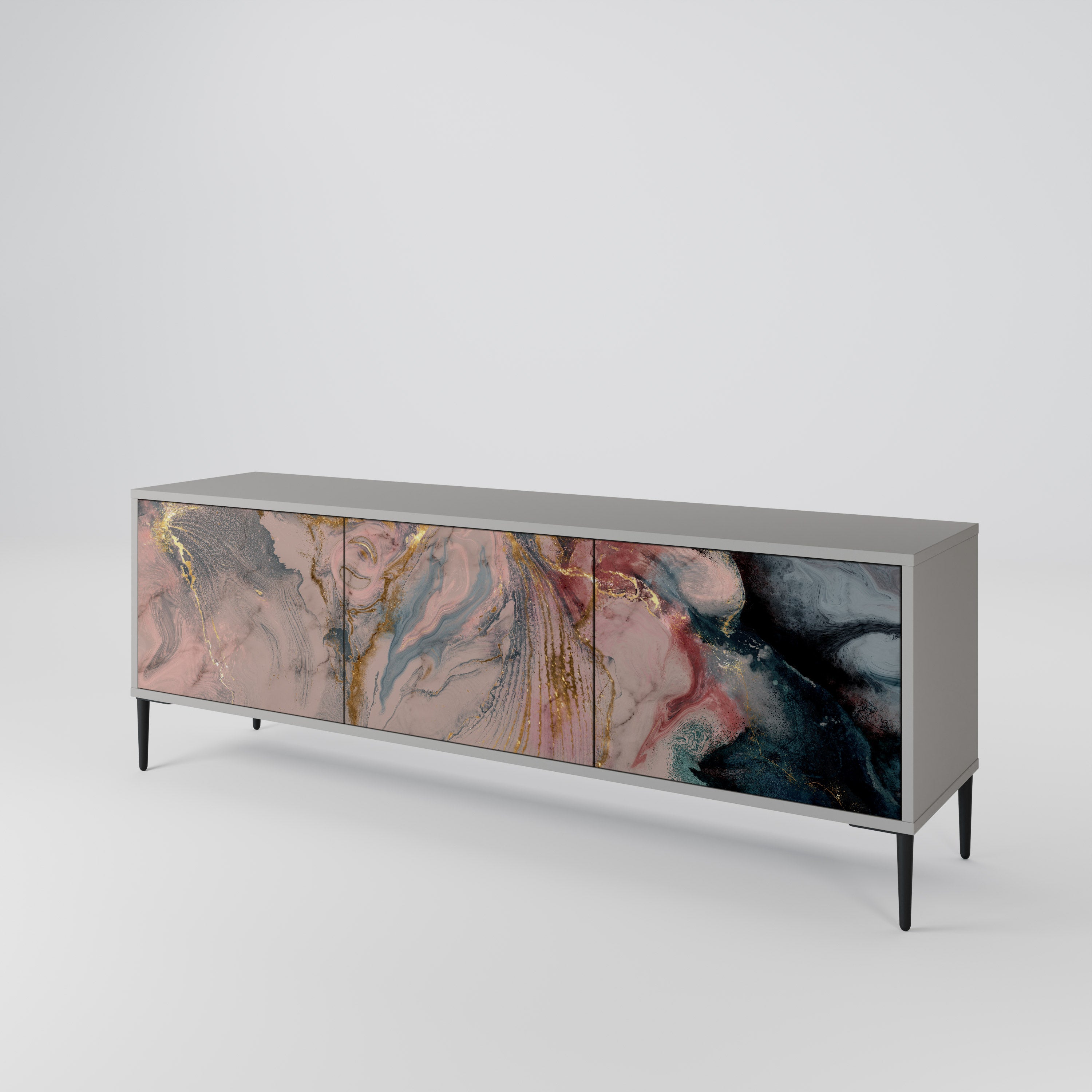 GILDED SWIRLS 3-Door TV Cabinet