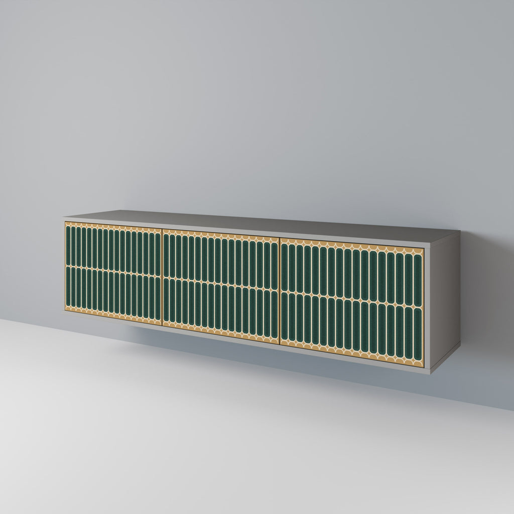 ILUSION GATE TV-Lowboard mit 3 Türen in Grau