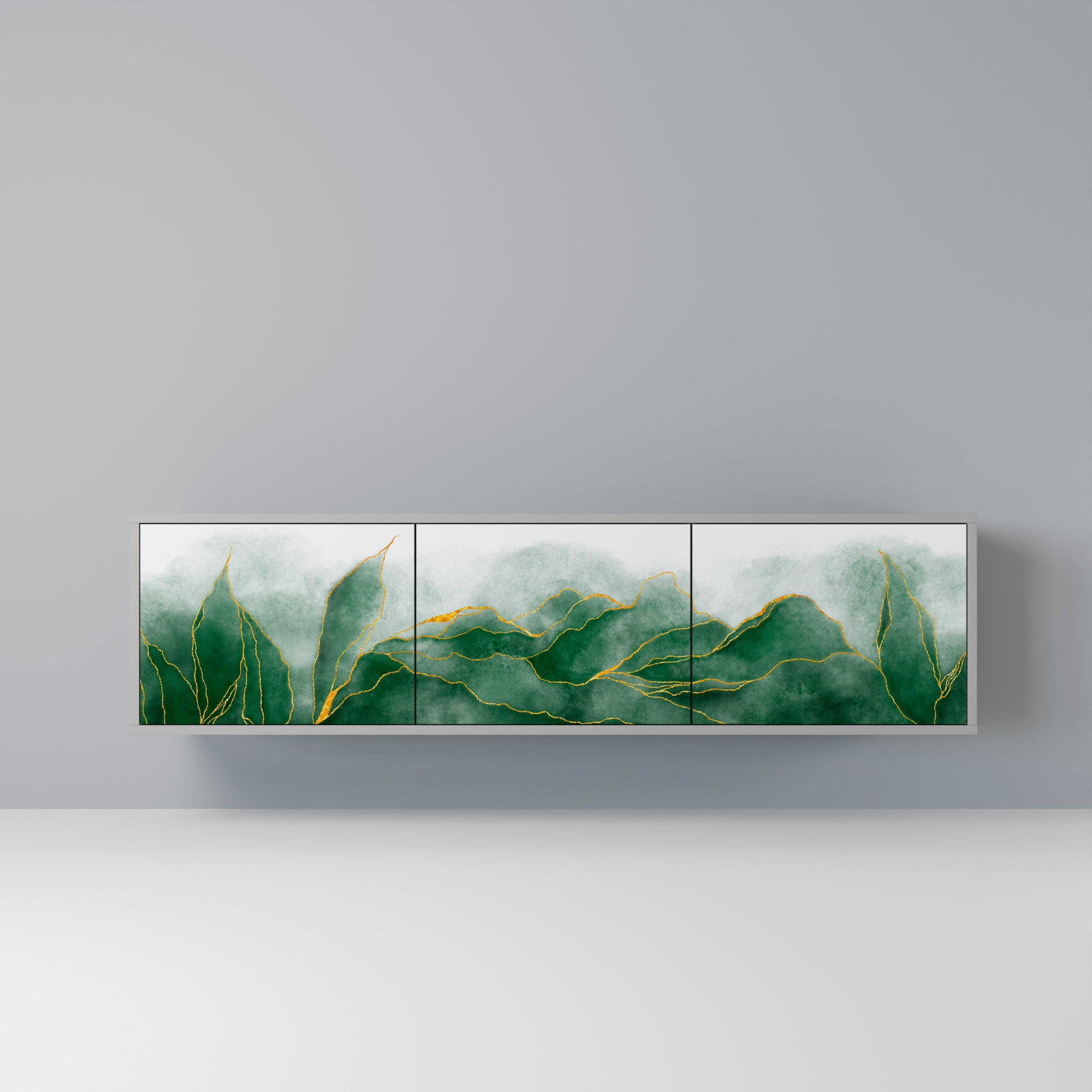 EXPENSIVE NATURE TV-Lowboard mit 3 Türen in Grau