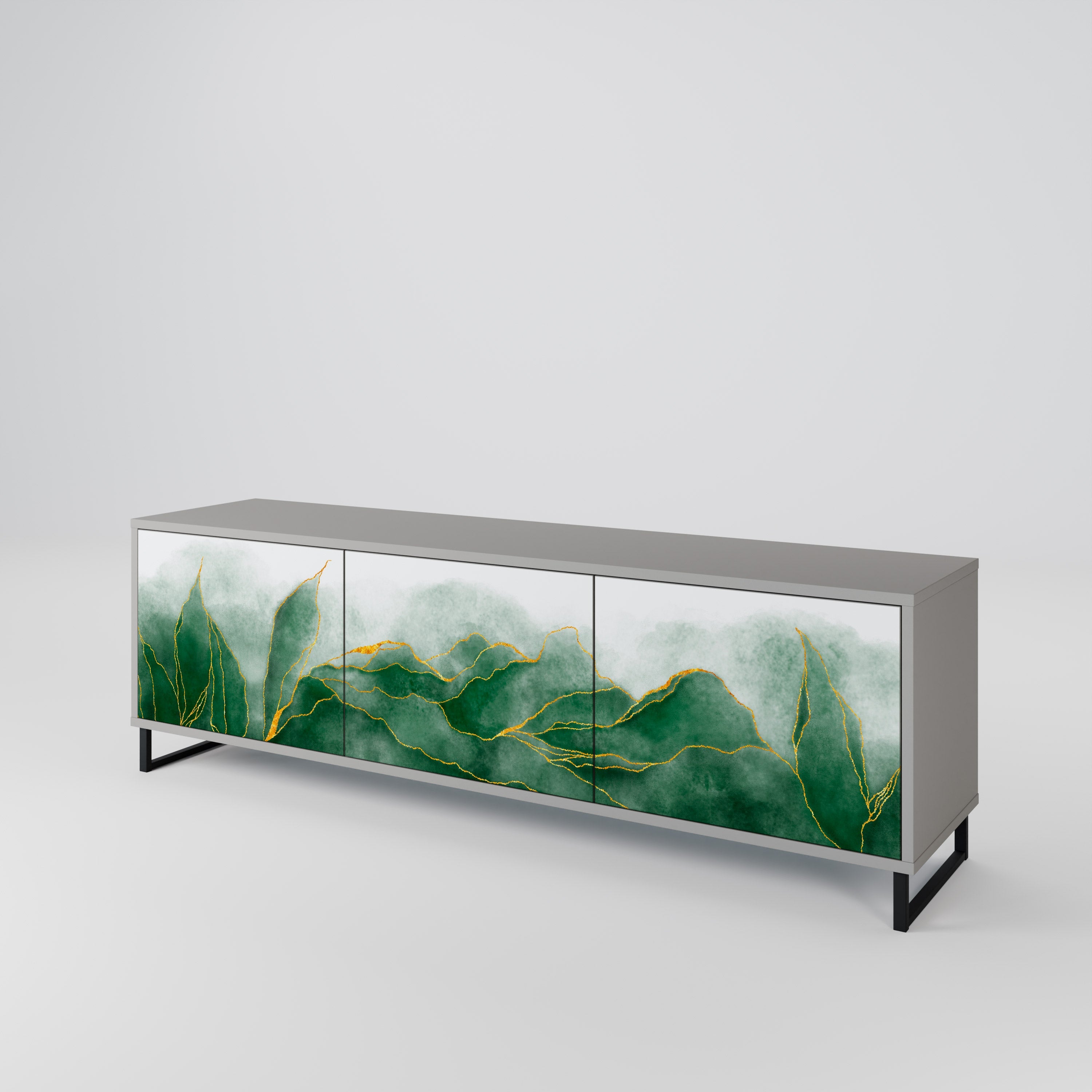 EXPENSIVE NATURE TV-Lowboard mit 3 Türen in Grau