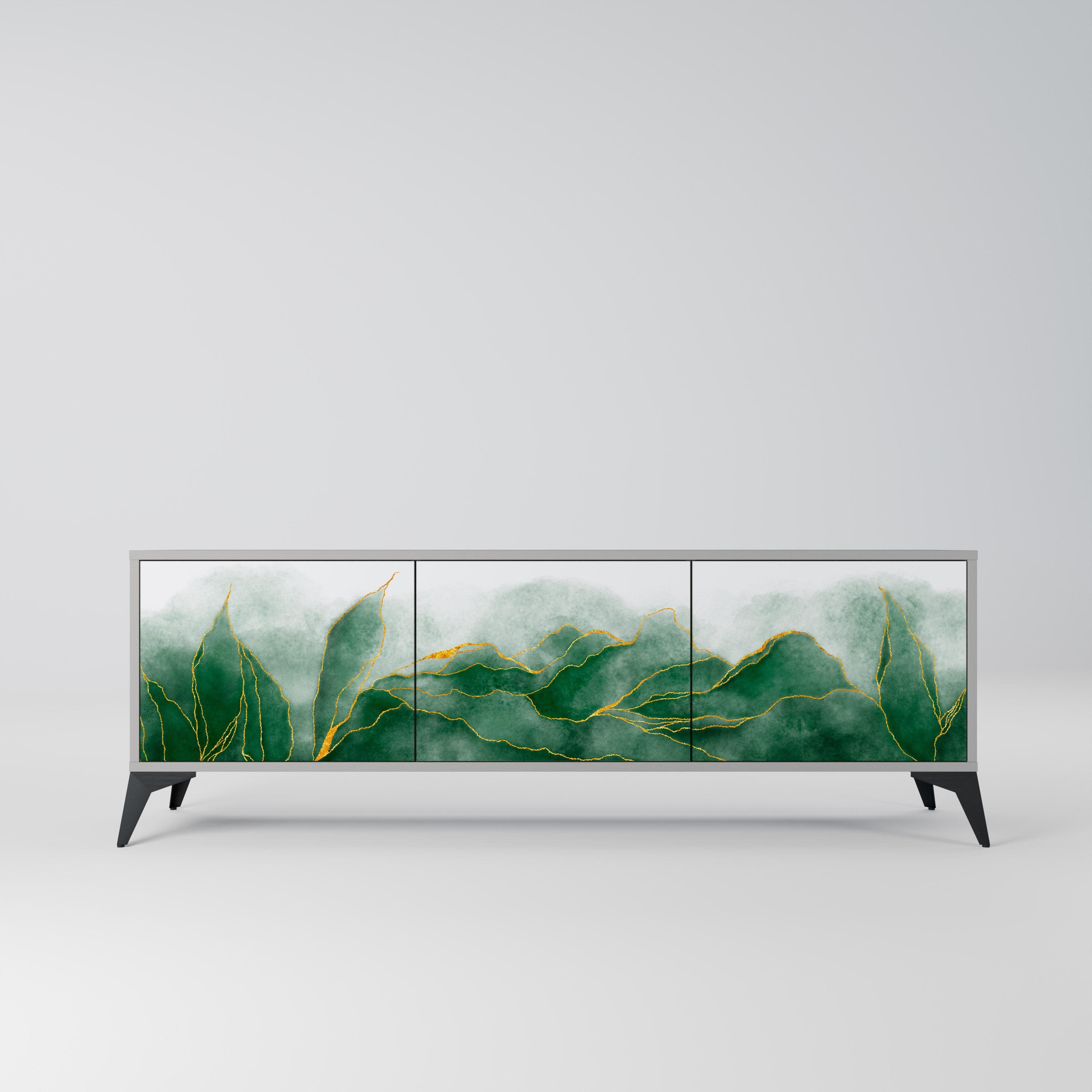 EXPENSIVE NATURE TV-Lowboard mit 3 Türen in Grau