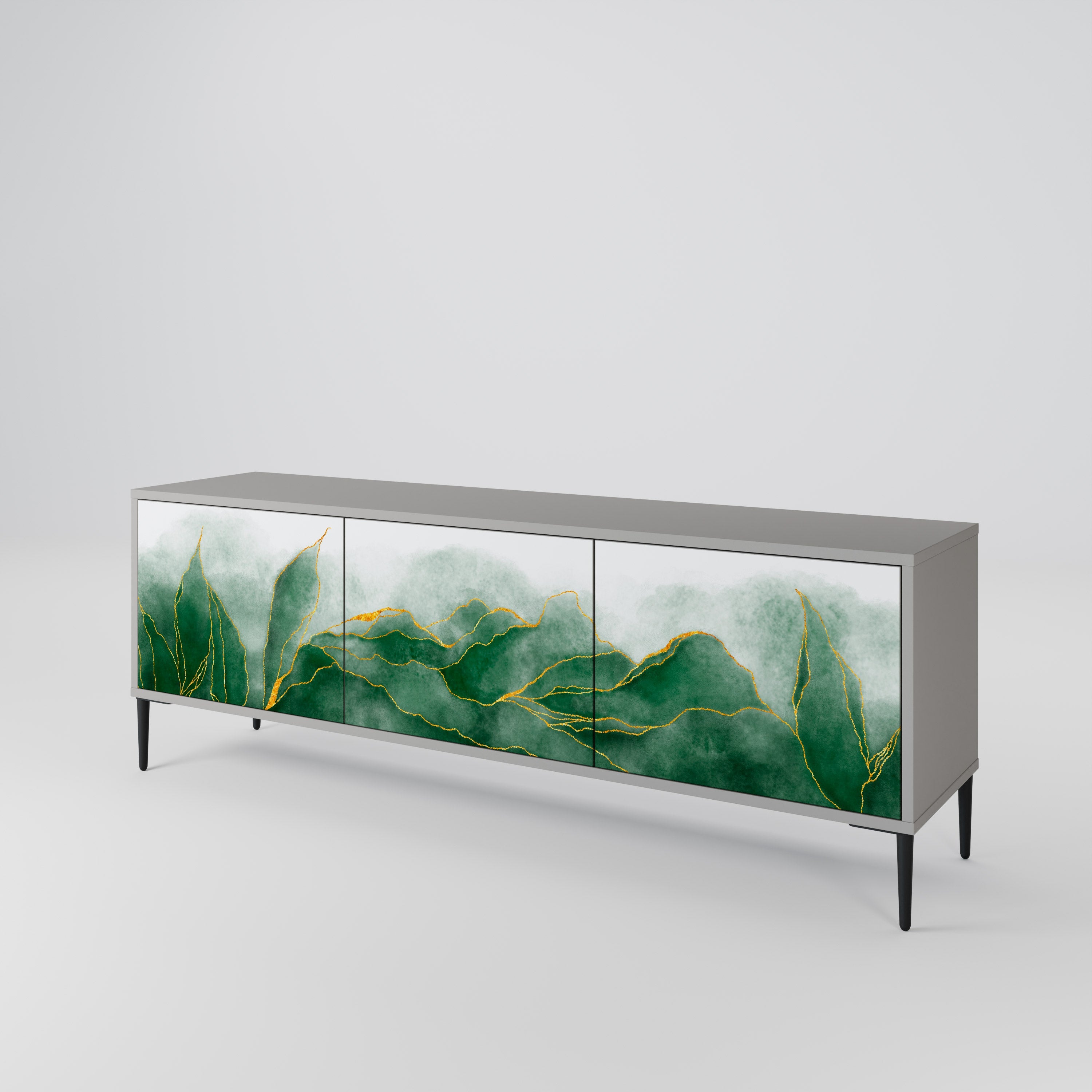 EXPENSIVE NATURE TV-Lowboard mit 3 Türen in Grau