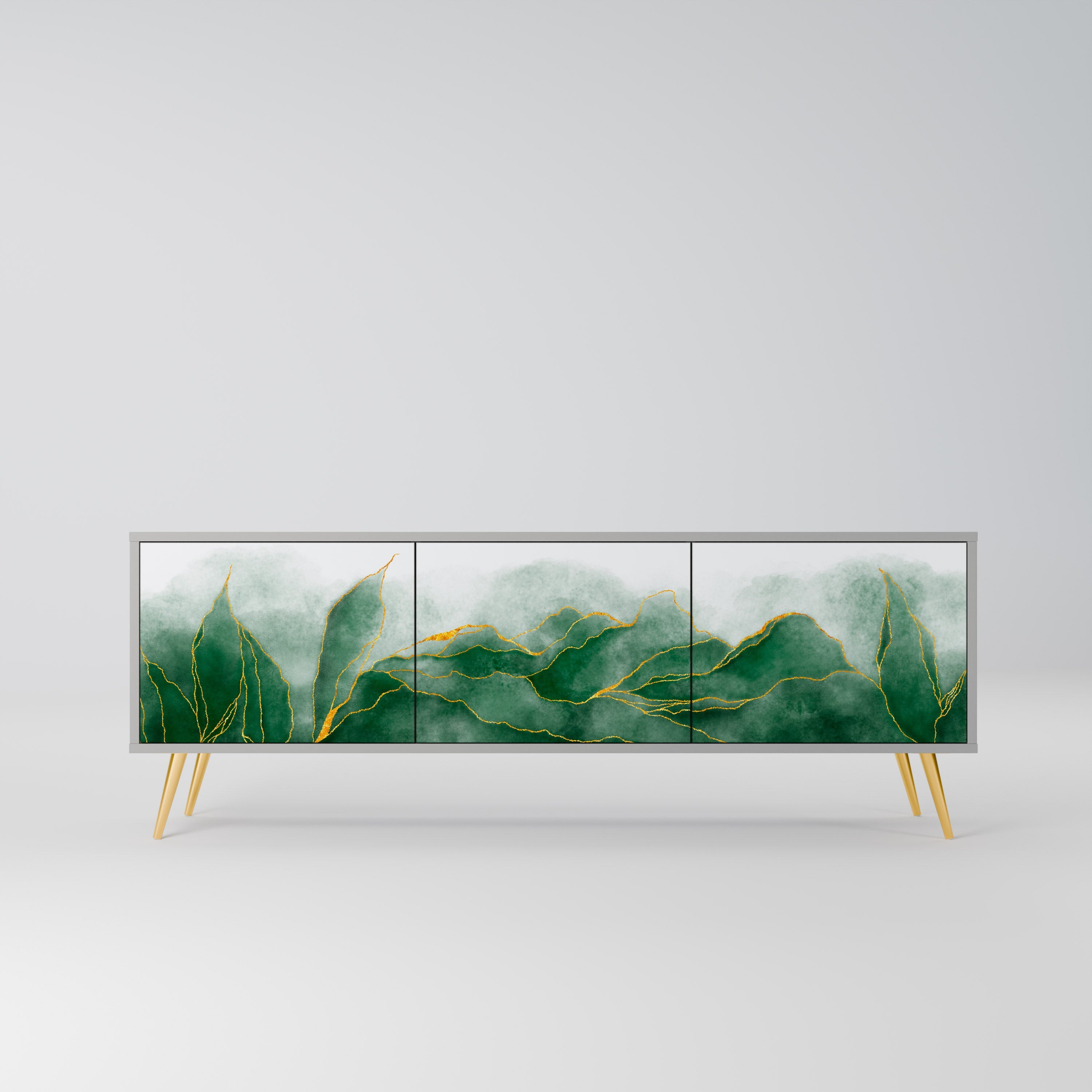 EXPENSIVE NATURE TV-Lowboard mit 3 Türen in Grau