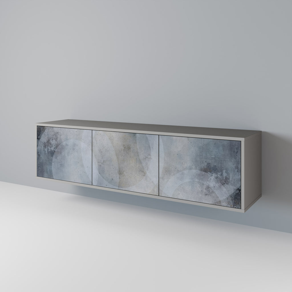 MUTED ARC TV-Lowboard mit 3 Türen in Grau