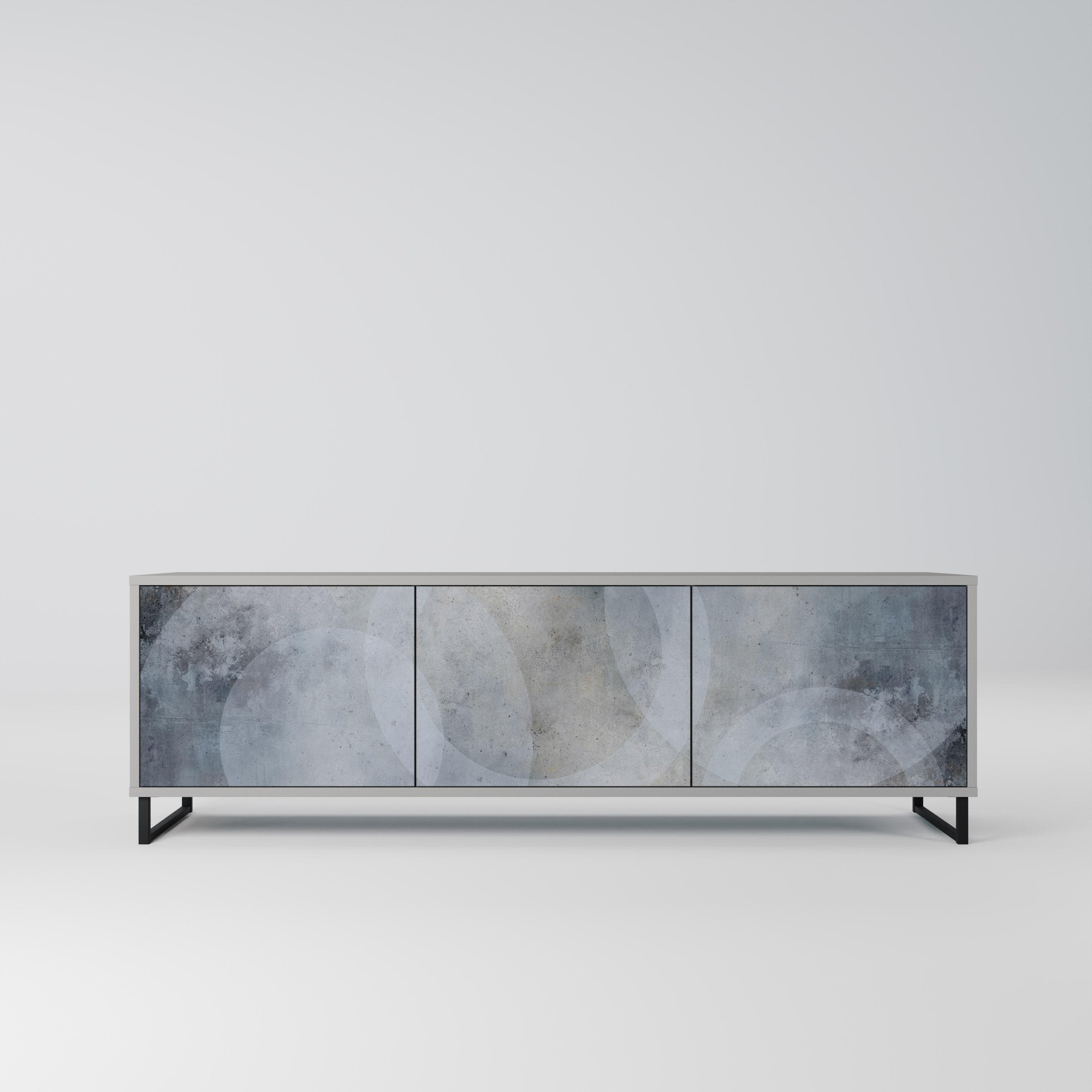 MUTED ARC TV-Lowboard mit 3 Türen in Grau