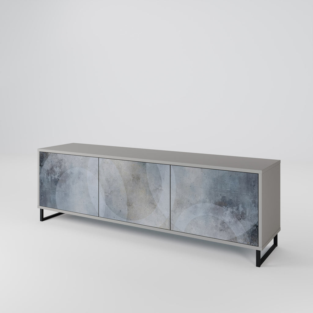 MUTED ARC TV-Lowboard mit 3 Türen in Grau