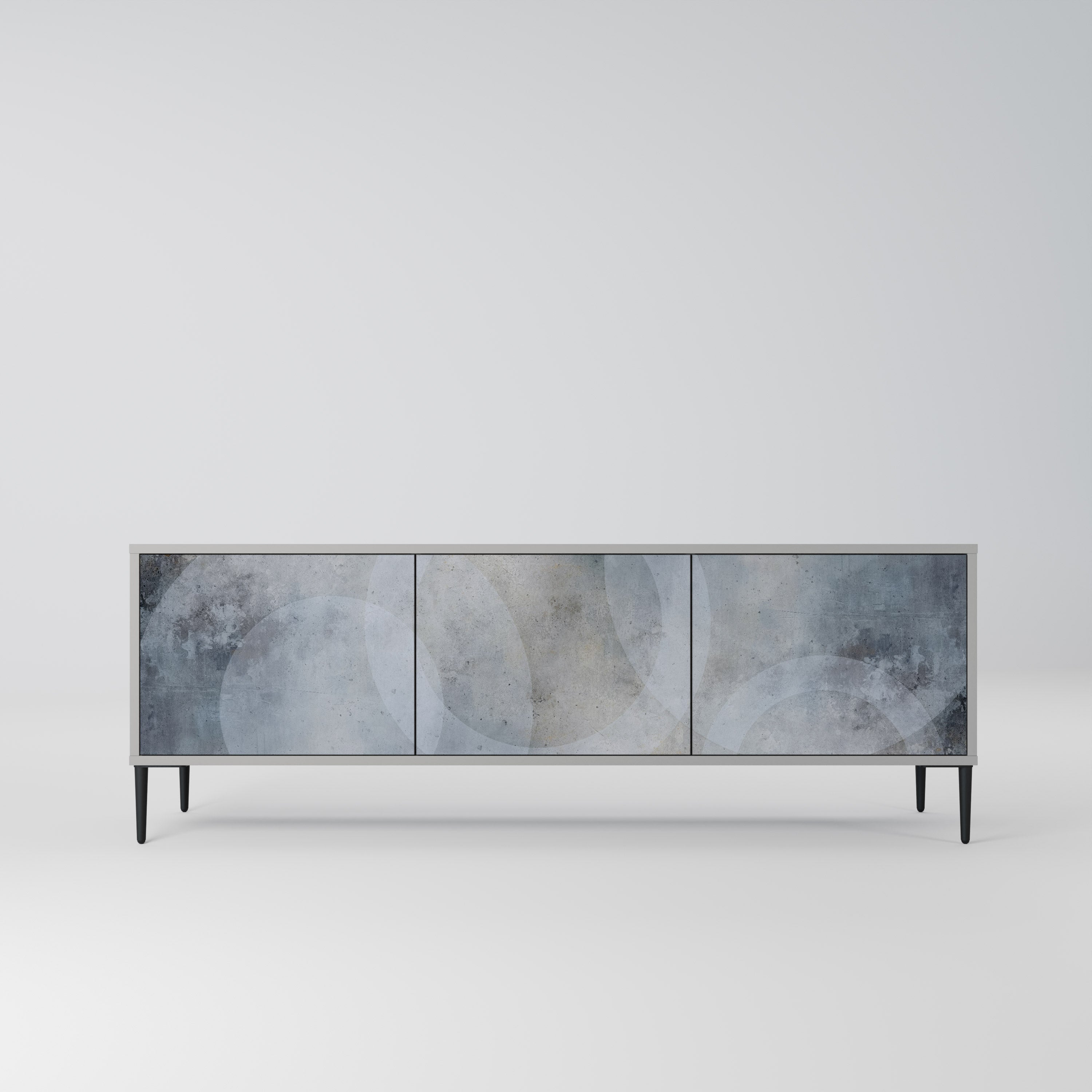 MUTED ARC TV-Lowboard mit 3 Türen in Grau