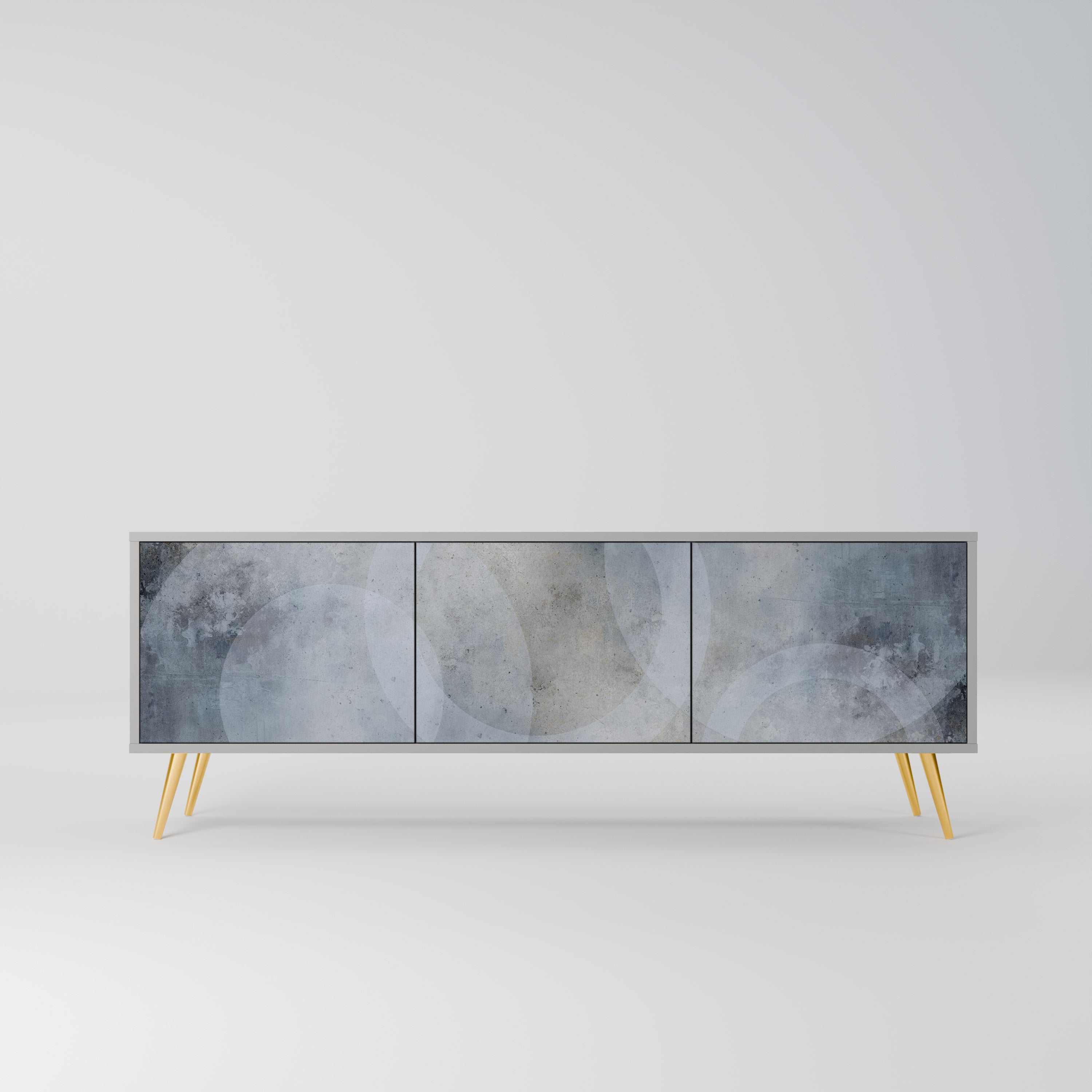 MUTED ARC TV-Lowboard mit 3 Türen in Grau