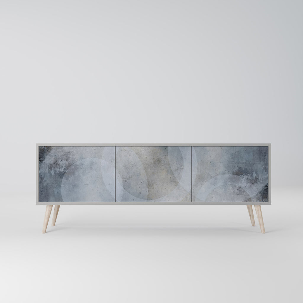 MUTED ARC TV-Lowboard mit 3 Türen in Grau