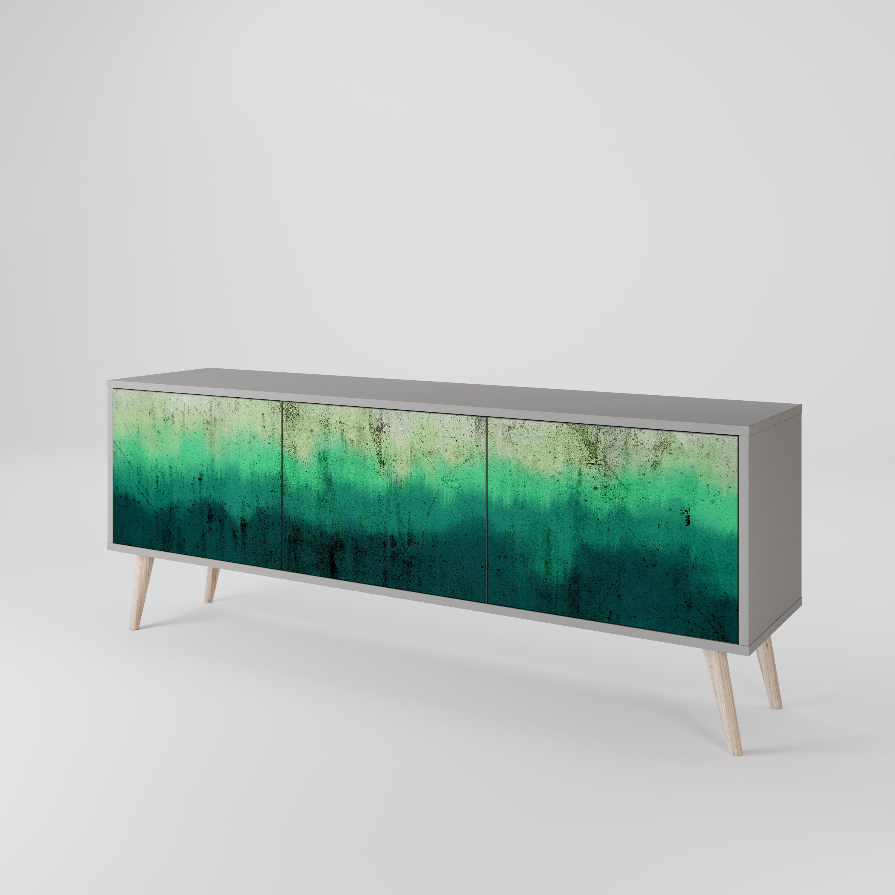 NORTHERN LIGHTS TV-Lowboard mit 3 Türen in Grau