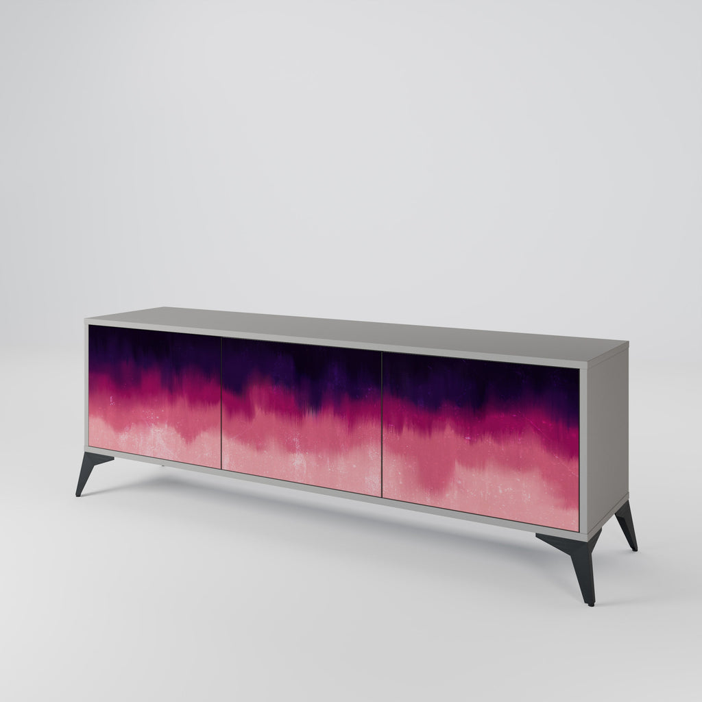 AURORA BOREALIS TV-Lowboard mit 3 Türen in Grau