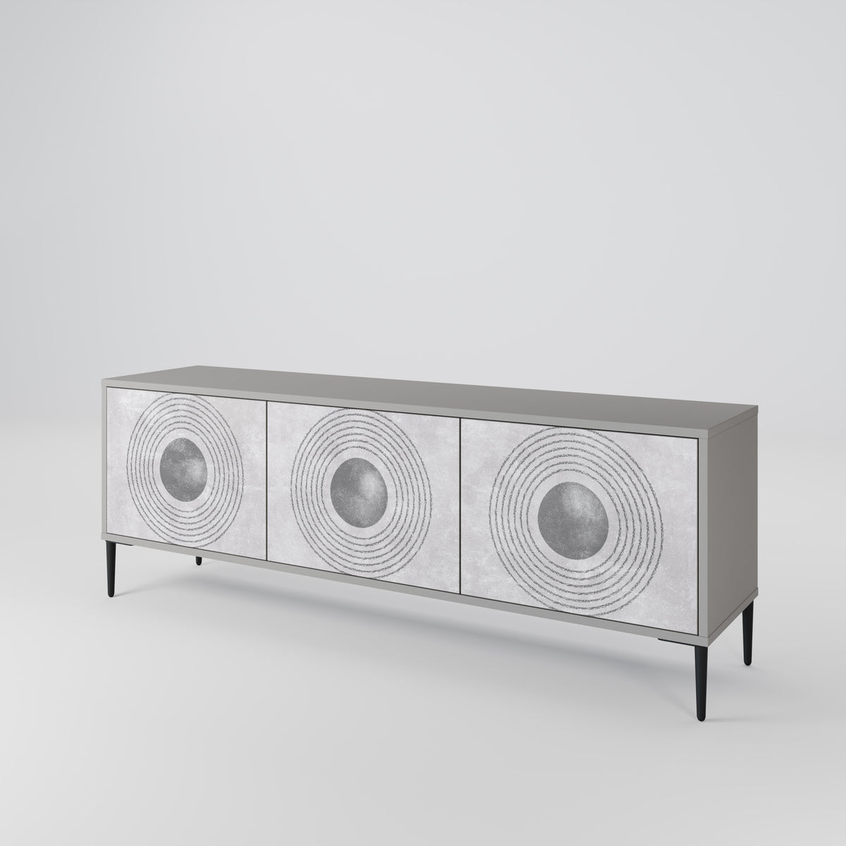 SOLID CIRCLES 3-türiges TV-Lowboard
