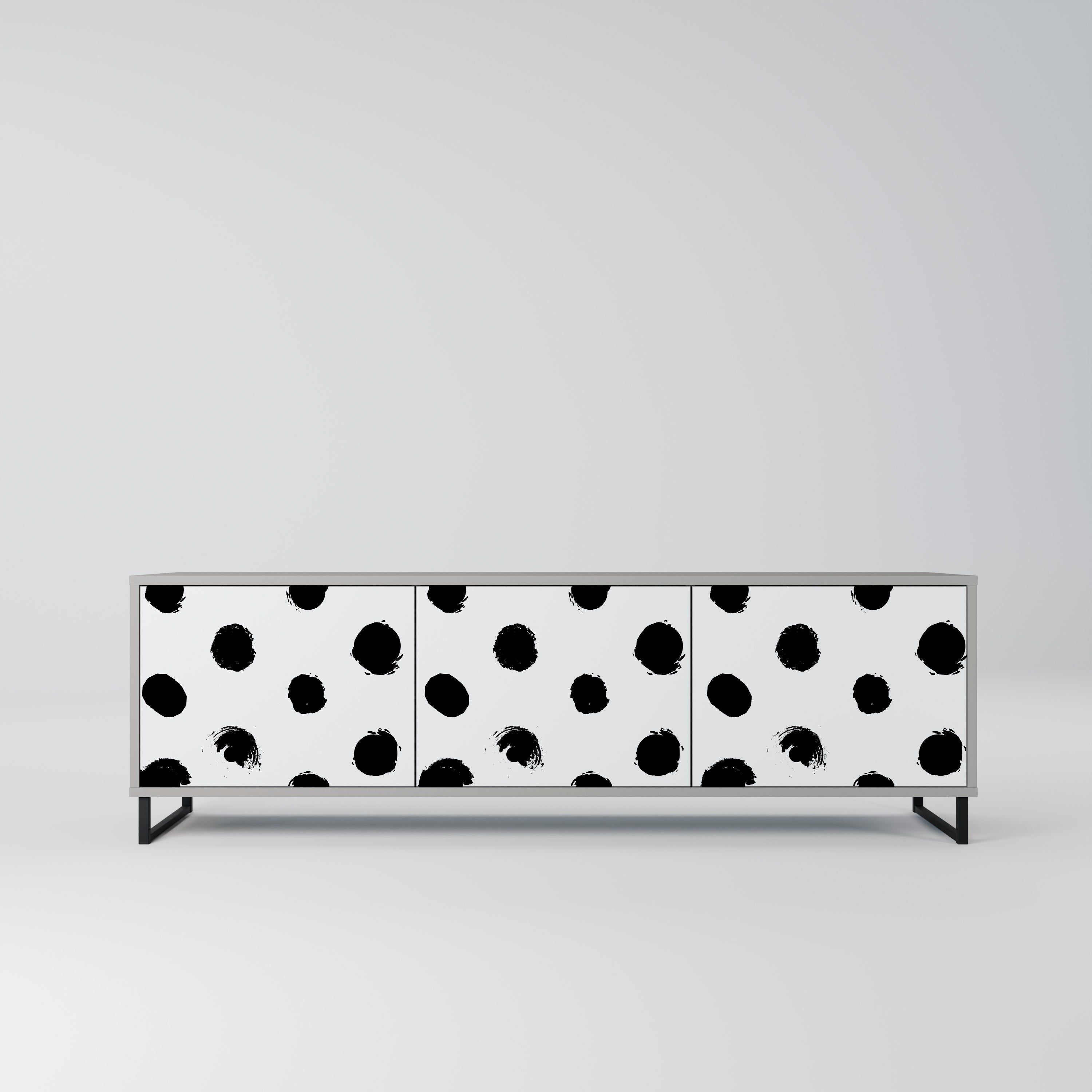 SLIPPING MINUTES TV-Lowboard mit 3 Türen in Grau