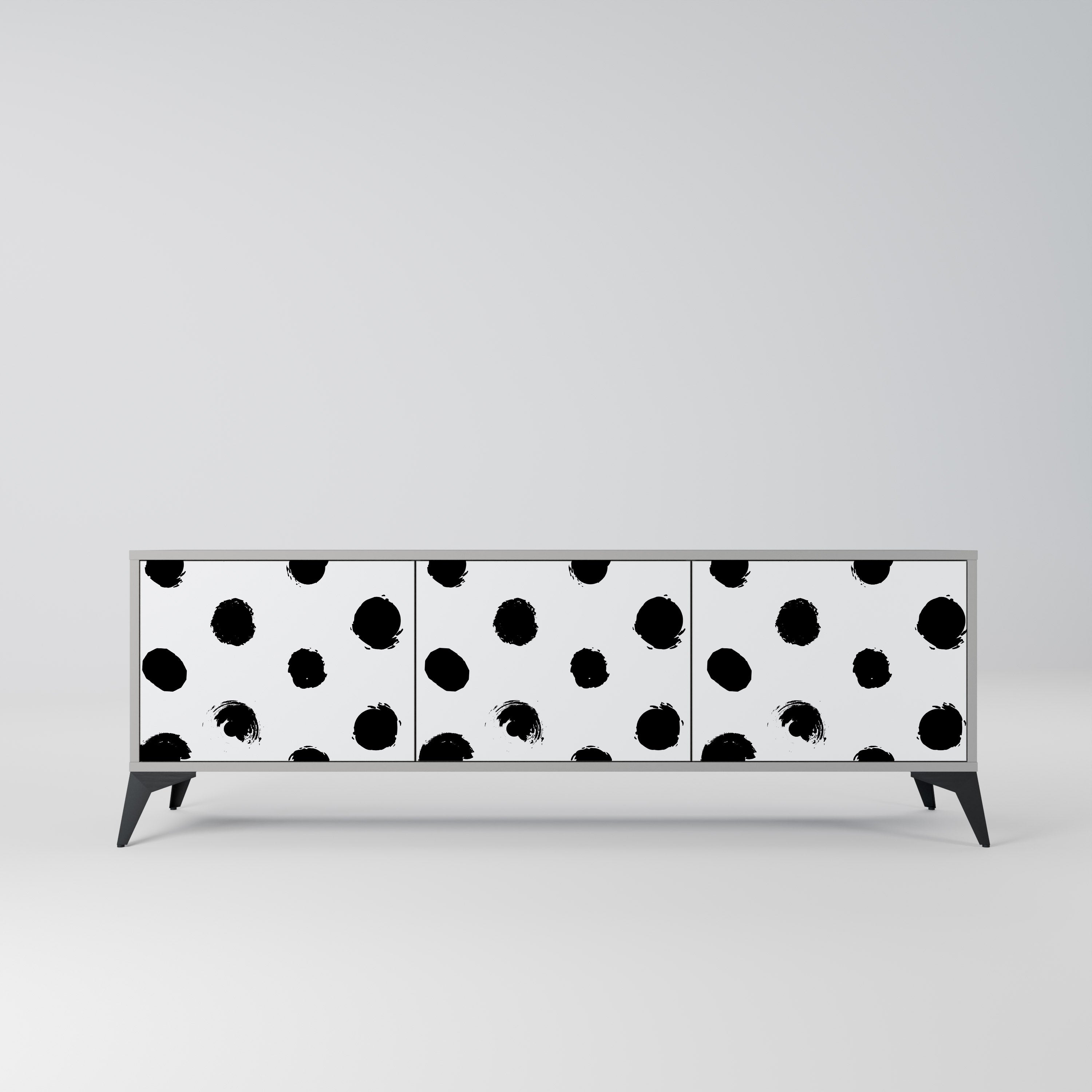 SLIPPING MINUTES TV-Lowboard mit 3 Türen in Grau