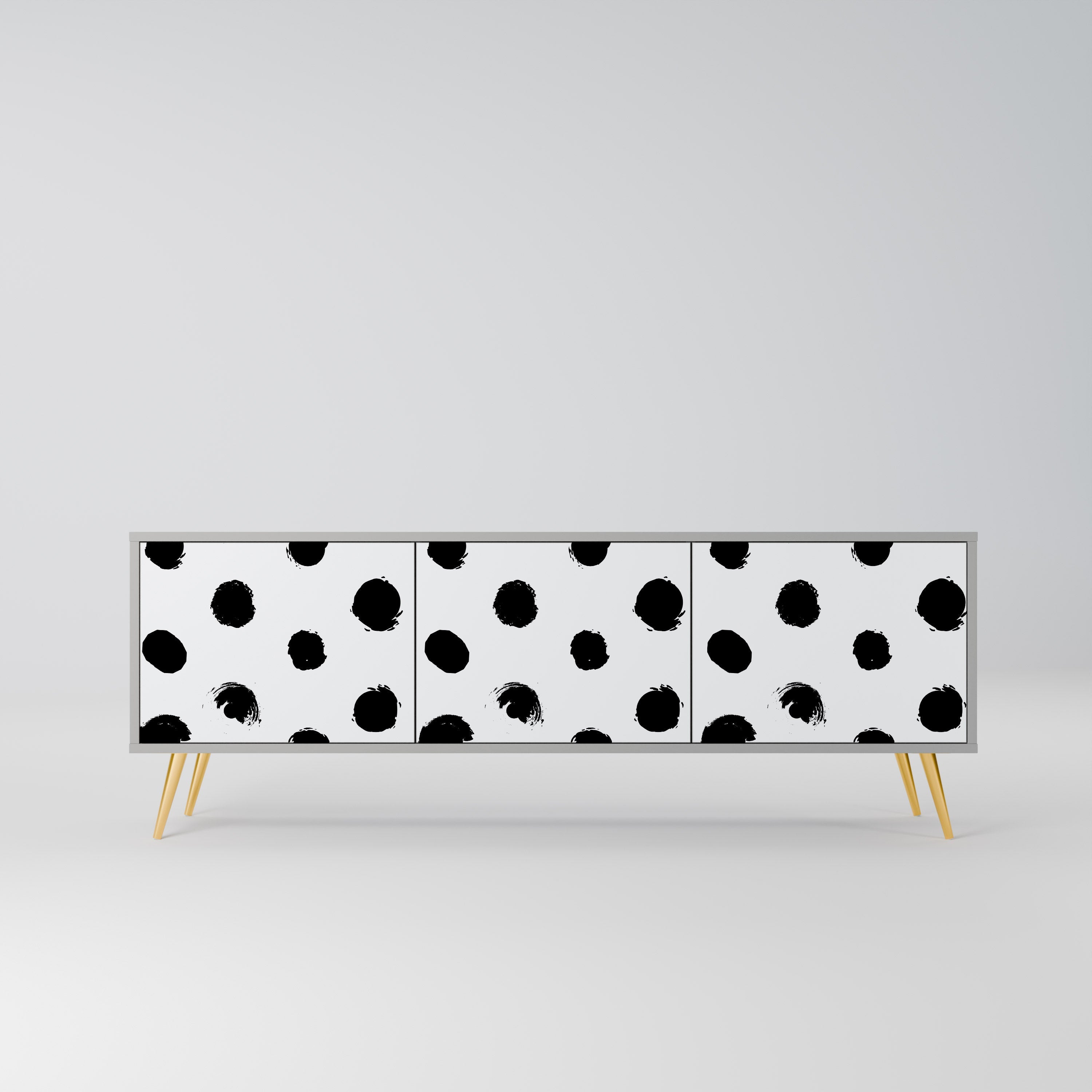 SLIPPING MINUTES TV-Lowboard mit 3 Türen in Grau