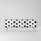 SLIPPING MINUTES 3-Door TV Stand in Grey Finish