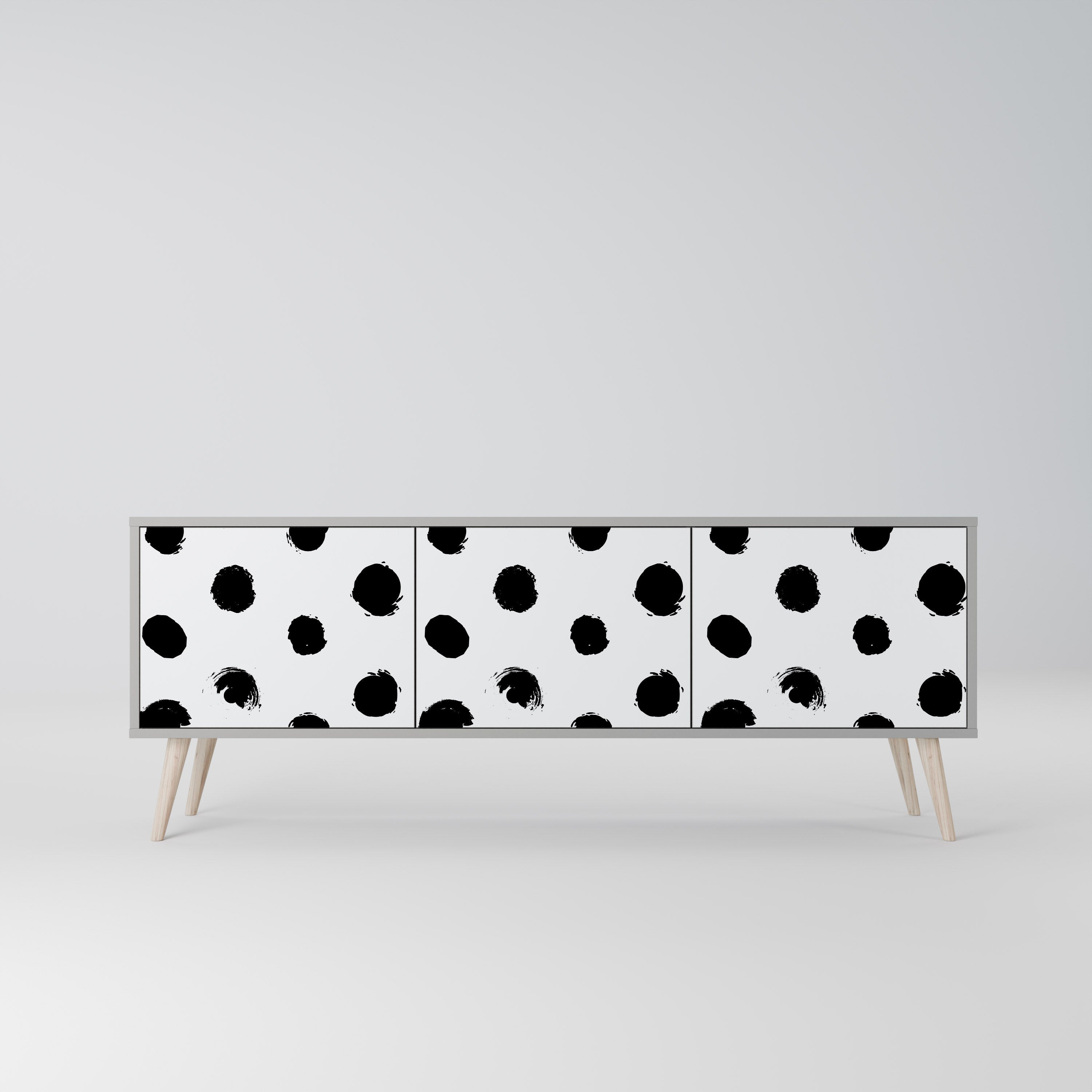 SLIPPING MINUTES TV-Lowboard mit 3 Türen in Grau