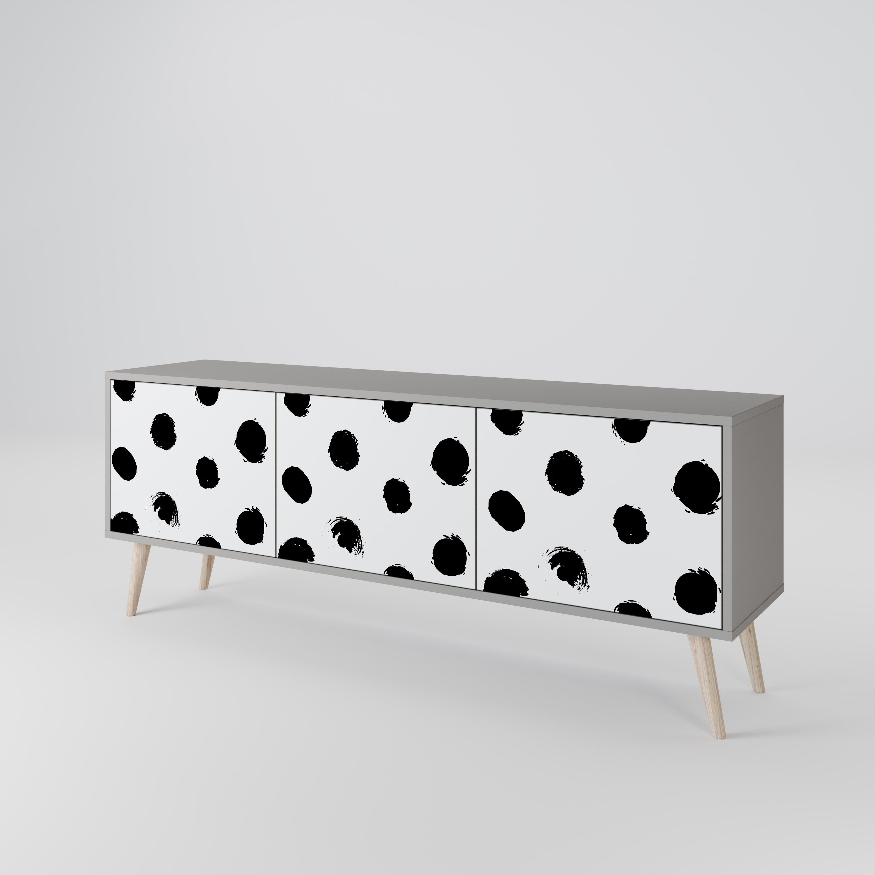 SLIPPING MINUTES TV-Lowboard mit 3 Türen in Grau