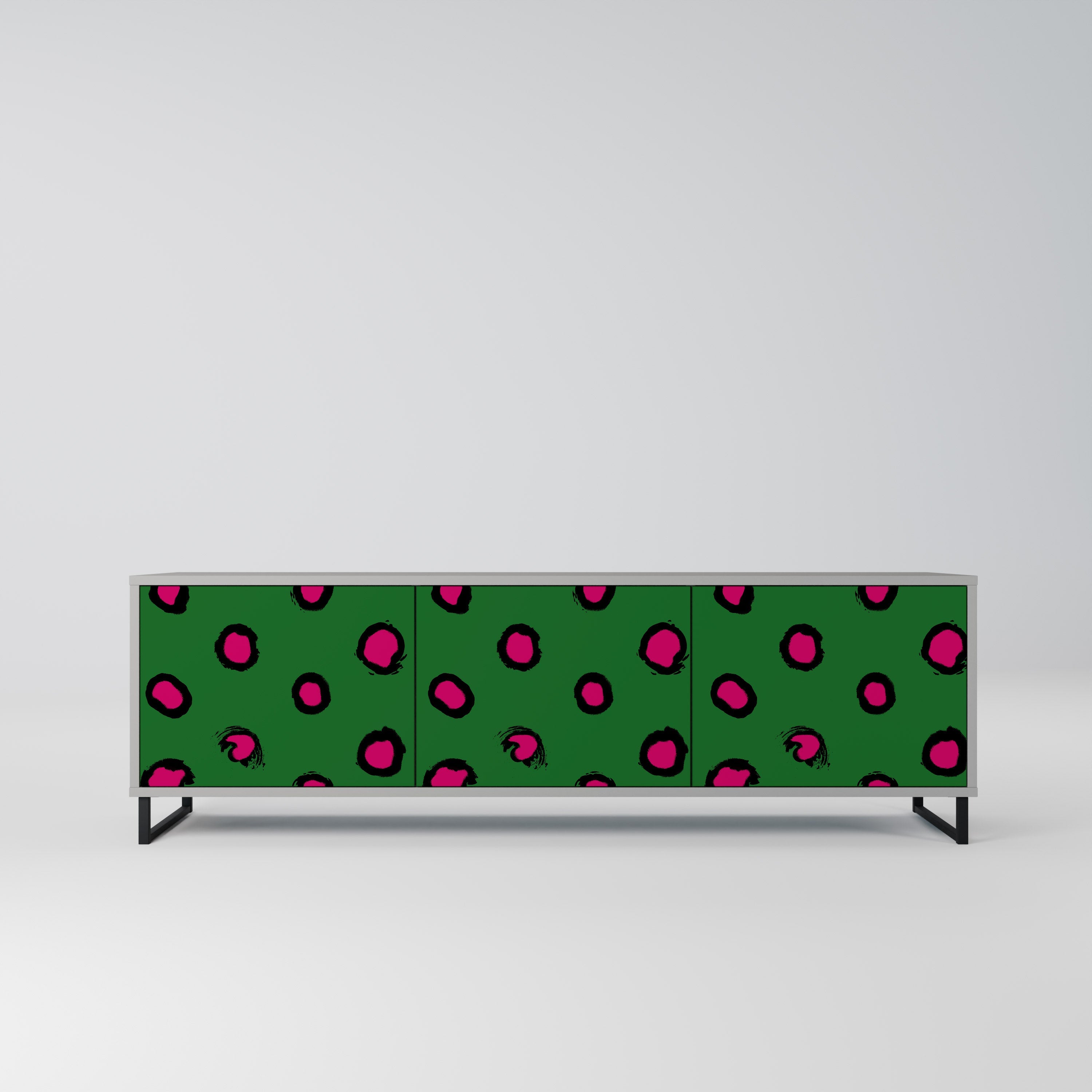 FUNKY SPOTS TV-Lowboard mit 3 Türen in Grau