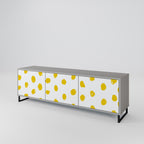 RADIANT REVERIE 3-Door TV Stand in Grey Finish