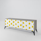 RADIANT REVERIE 3-Door TV Stand in Grey Finish