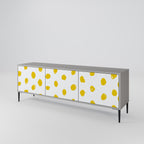 RADIANT REVERIE 3-Door TV Stand in Grey Finish