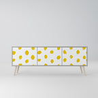 RADIANT REVERIE 3-Door TV Stand in Grey Finish