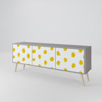 RADIANT REVERIE 3-Door TV Stand in Grey Finish