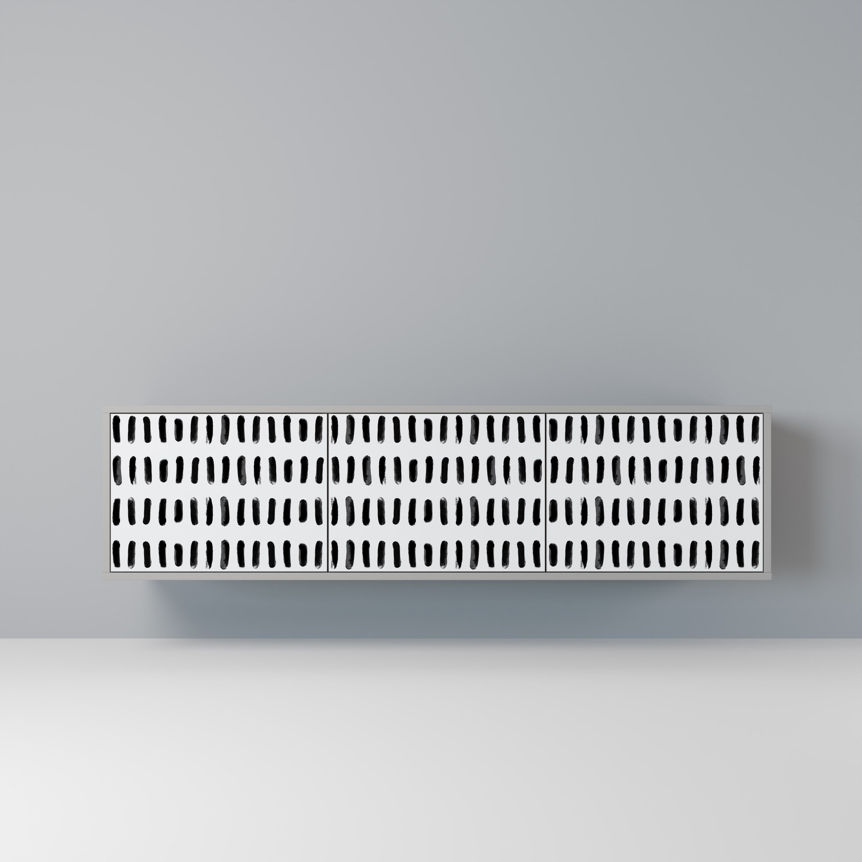 NIGHTY MELODIES TV-Lowboard mit 3 Türen in Grau