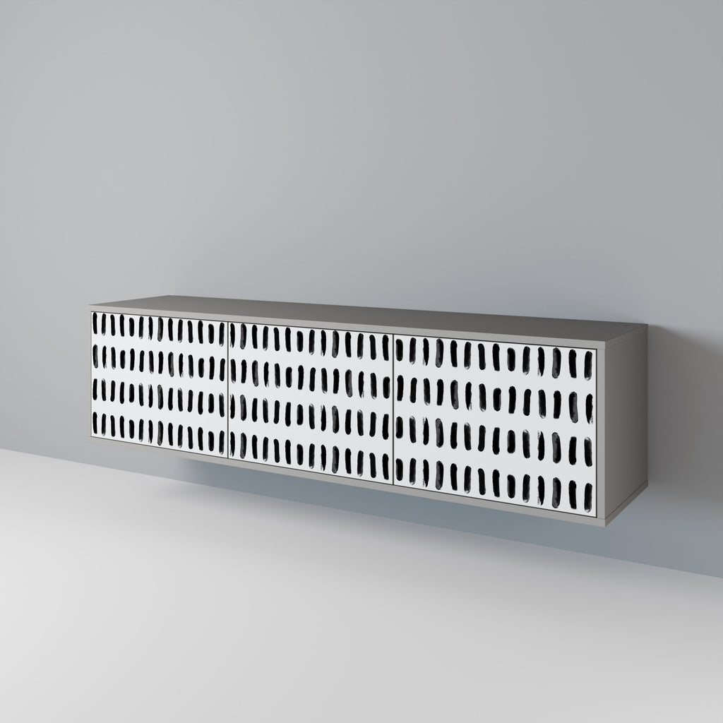 NIGHTY MELODIES TV-Lowboard mit 3 Türen in Grau