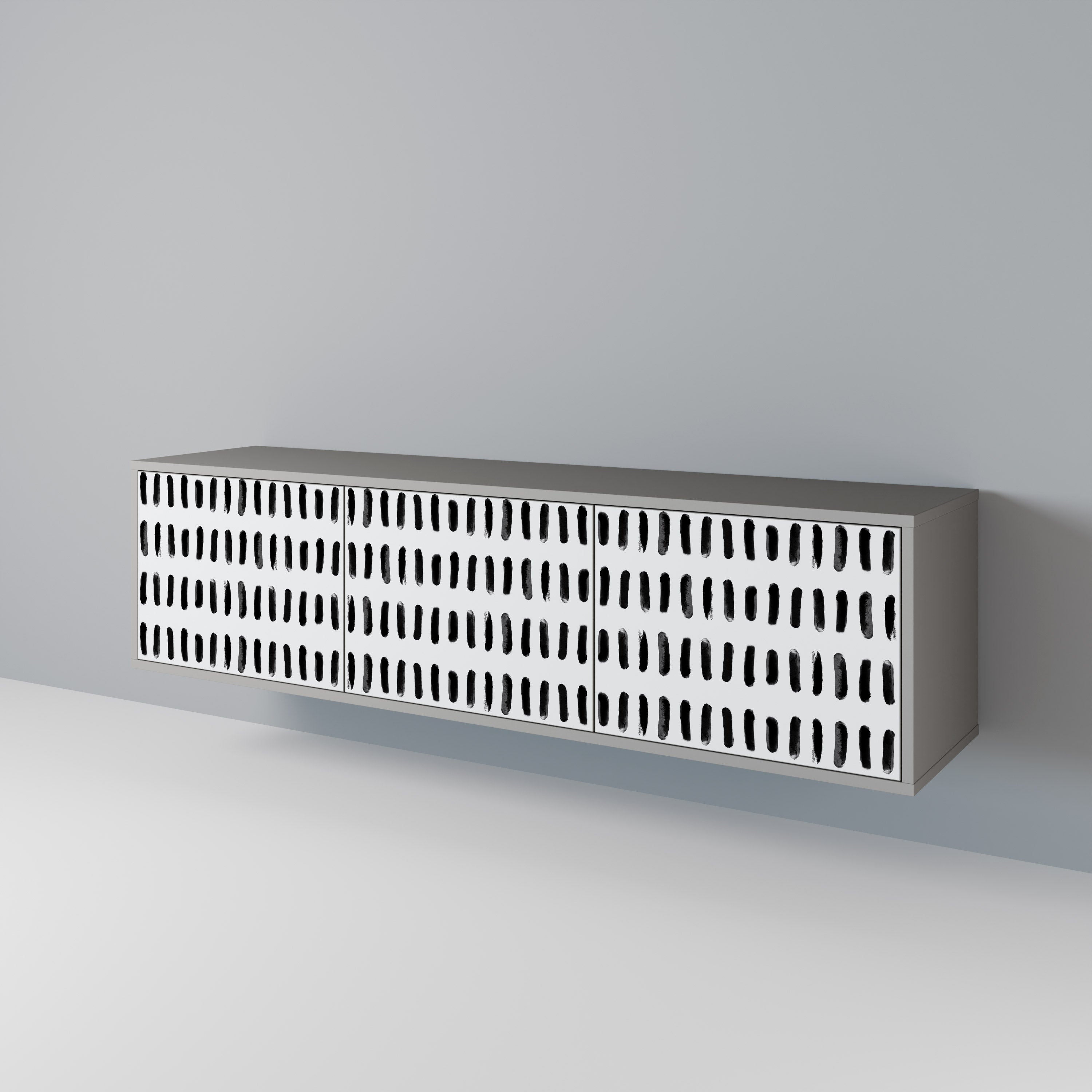 NIGHTY MELODIES TV-Lowboard mit 3 Türen in Grau