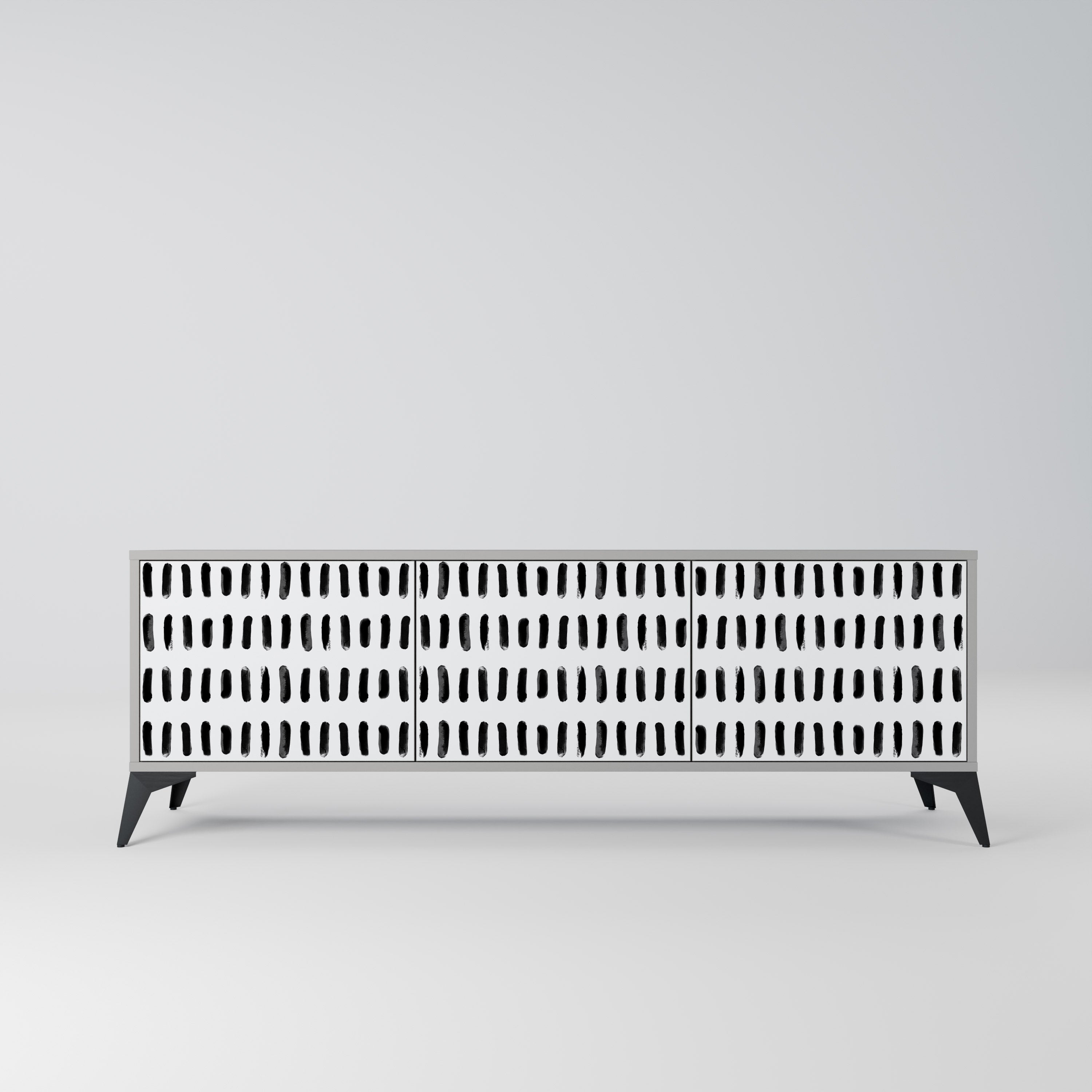 NIGHTY MELODIES TV-Lowboard mit 3 Türen in Grau