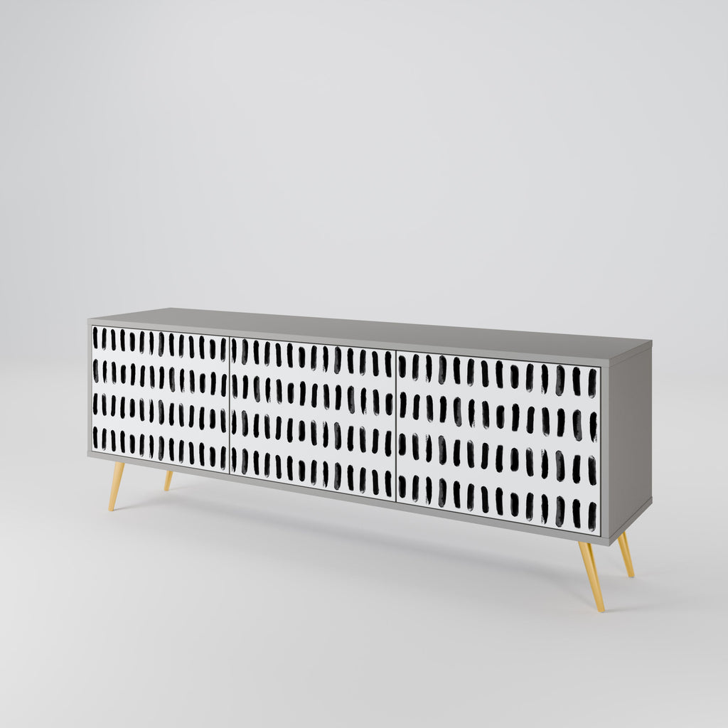 NIGHTY MELODIES TV-Lowboard mit 3 Türen in Grau