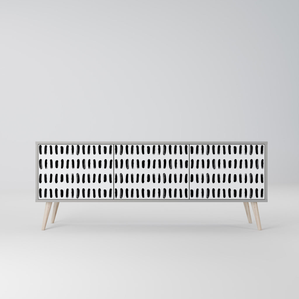 NIGHTY MELODIES TV-Lowboard mit 3 Türen in Grau