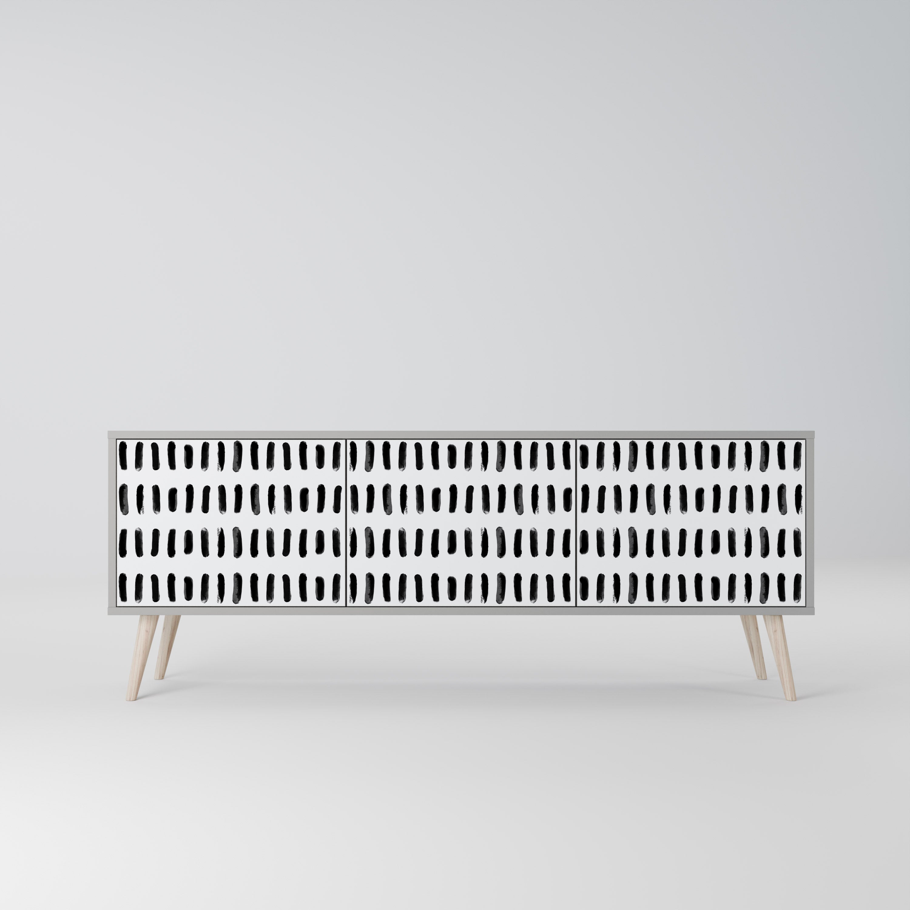 NIGHTY MELODIES TV-Lowboard mit 3 Türen in Grau