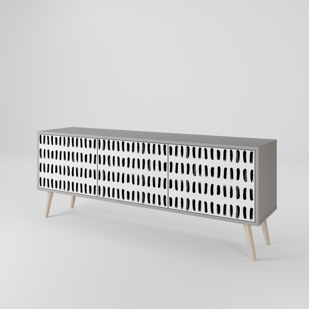 NIGHTY MELODIES TV-Lowboard mit 3 Türen in Grau