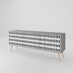 NIGHTY MELODIES TV-Lowboard mit 3 Türen in Grau