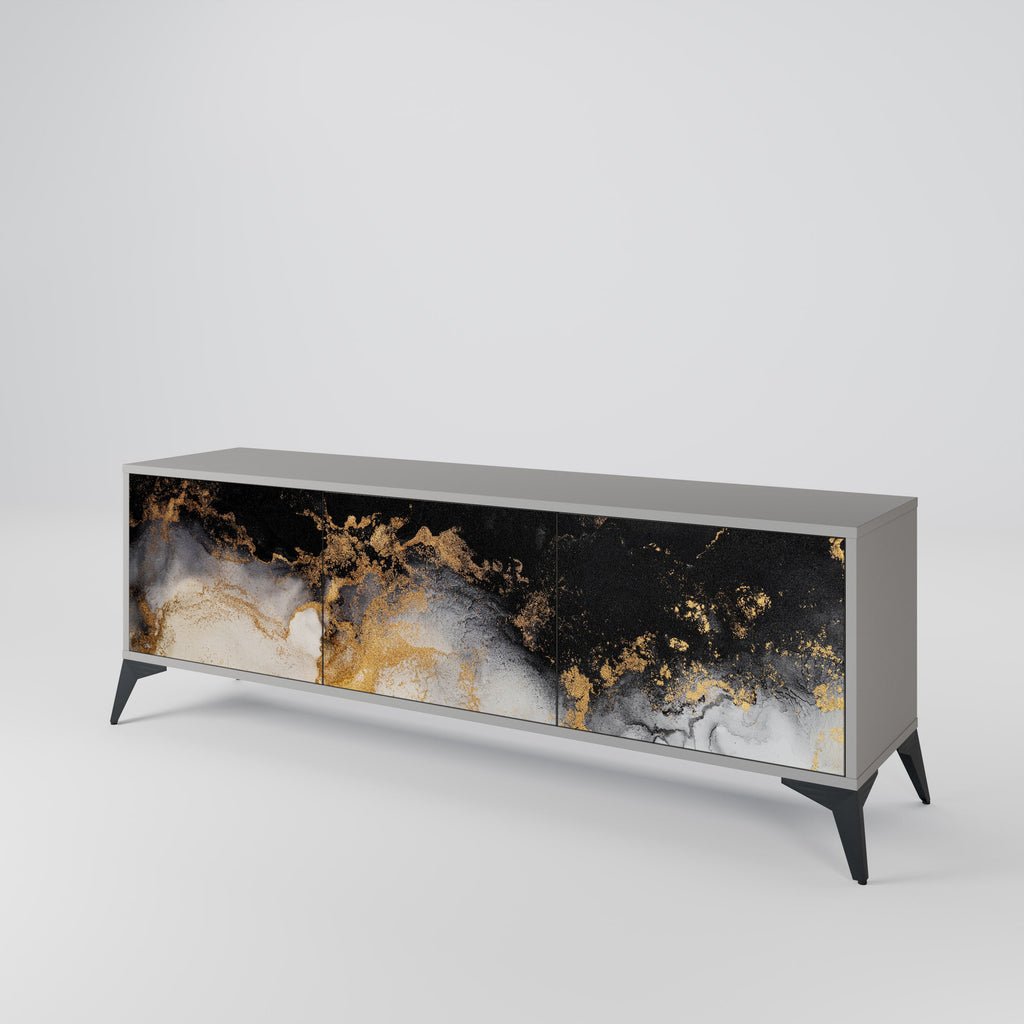 MARBLE OF TOMMORROW TV-Lowboard mit 3 Türen in Grau