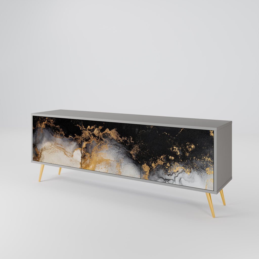 MARBLE OF TOMMORROW TV-Lowboard mit 3 Türen in Grau