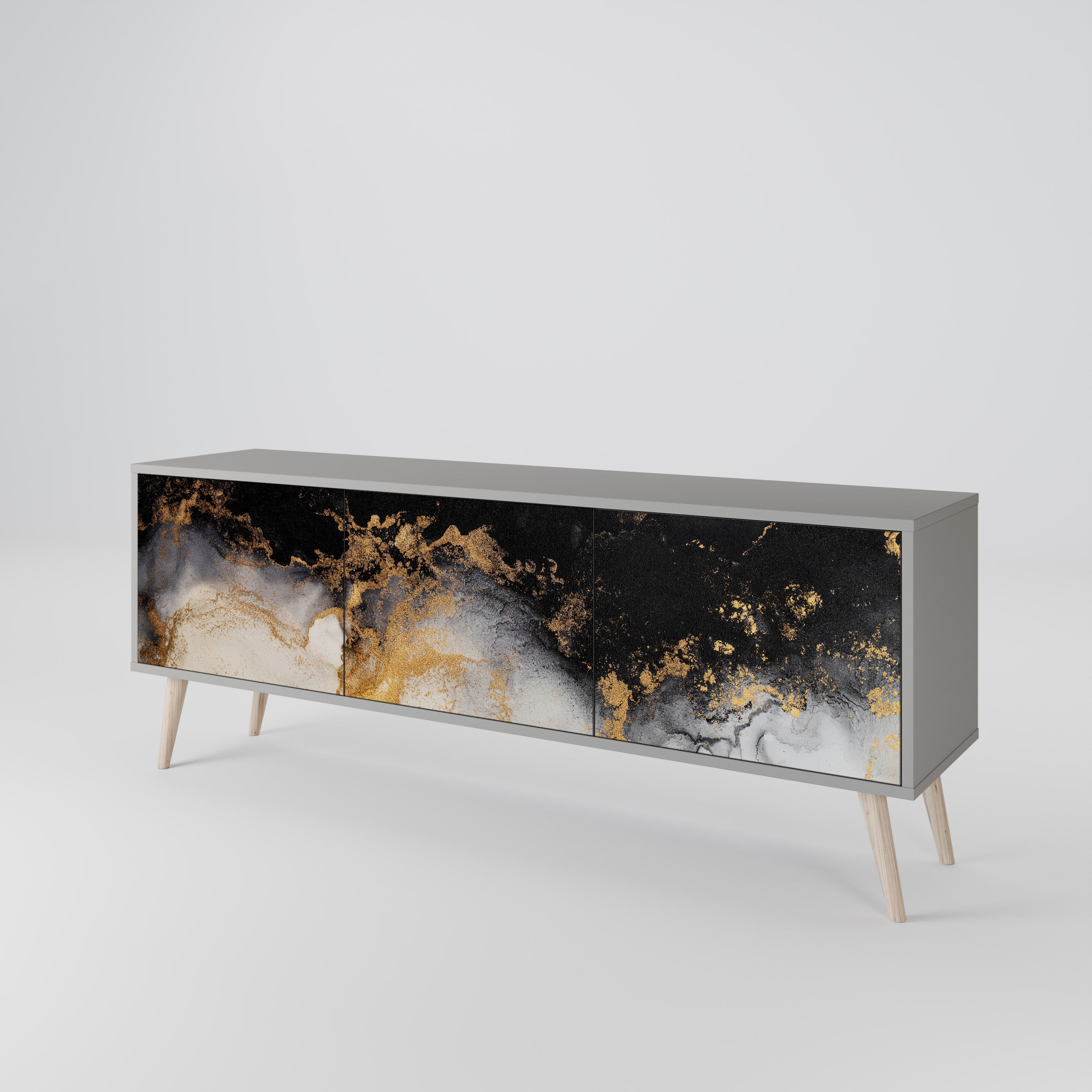 MARBLE OF TOMMORROW 3-Door TV Cabinet