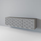 GLOOMY HOST TV-Lowboard mit 3 Türen in Grau