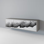 MONOCHROME MIRAGE TV-Lowboard mit 3 Türen in Grau