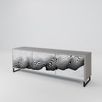 MONOCHROME MIRAGE TV-Lowboard mit 3 Türen in Grau