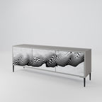 MONOCHROME MIRAGE TV-Lowboard mit 3 Türen in Grau
