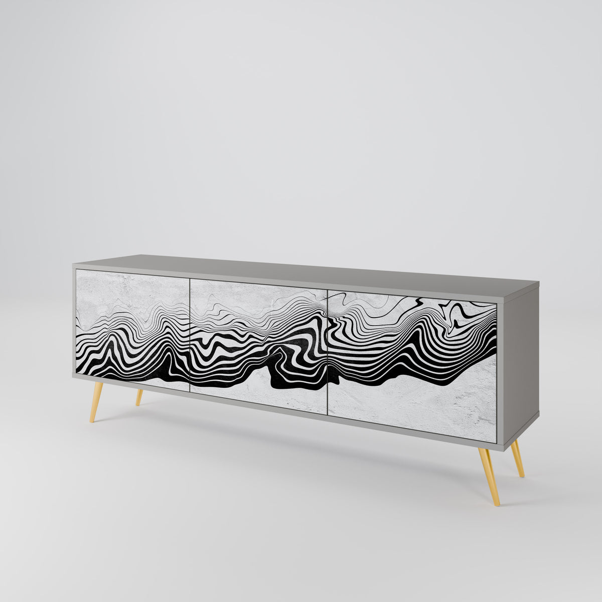 MONOCHROME MIRAGE 3-türiges TV-Lowboard