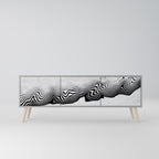 MONOCHROME MIRAGE TV-Lowboard mit 3 Türen in Grau