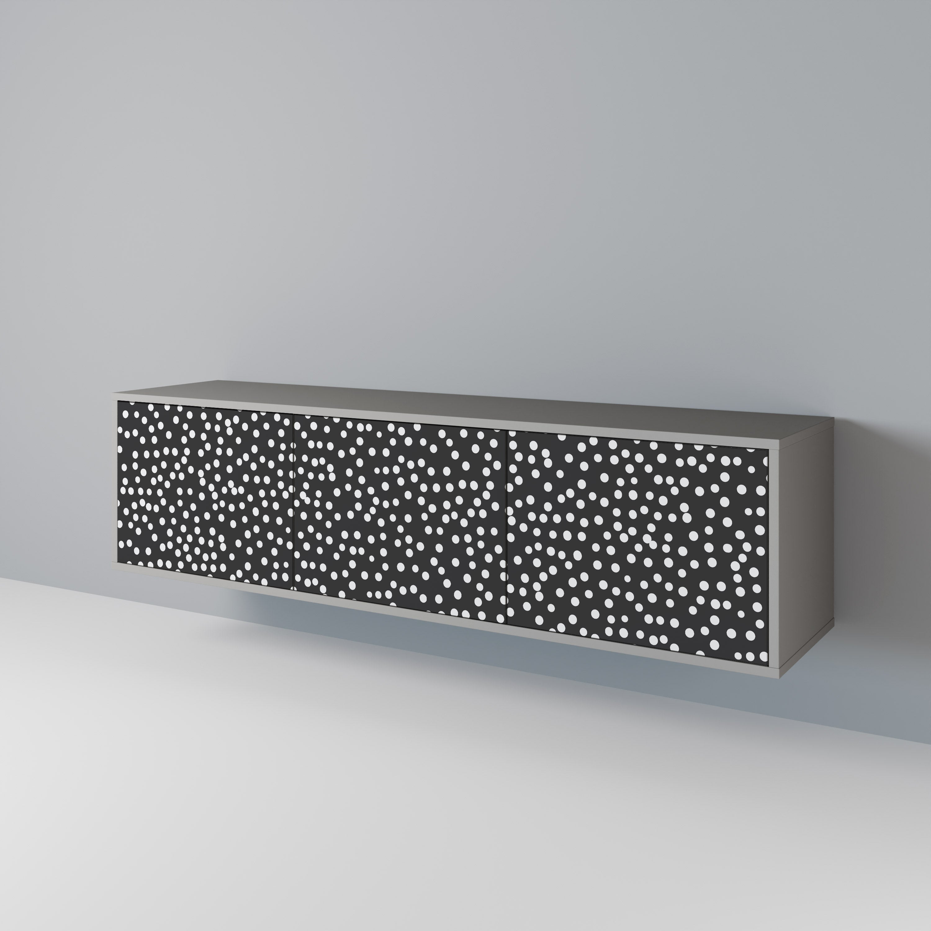 BLINDING LIGHTS TV-Lowboard mit 3 Türen in Grau