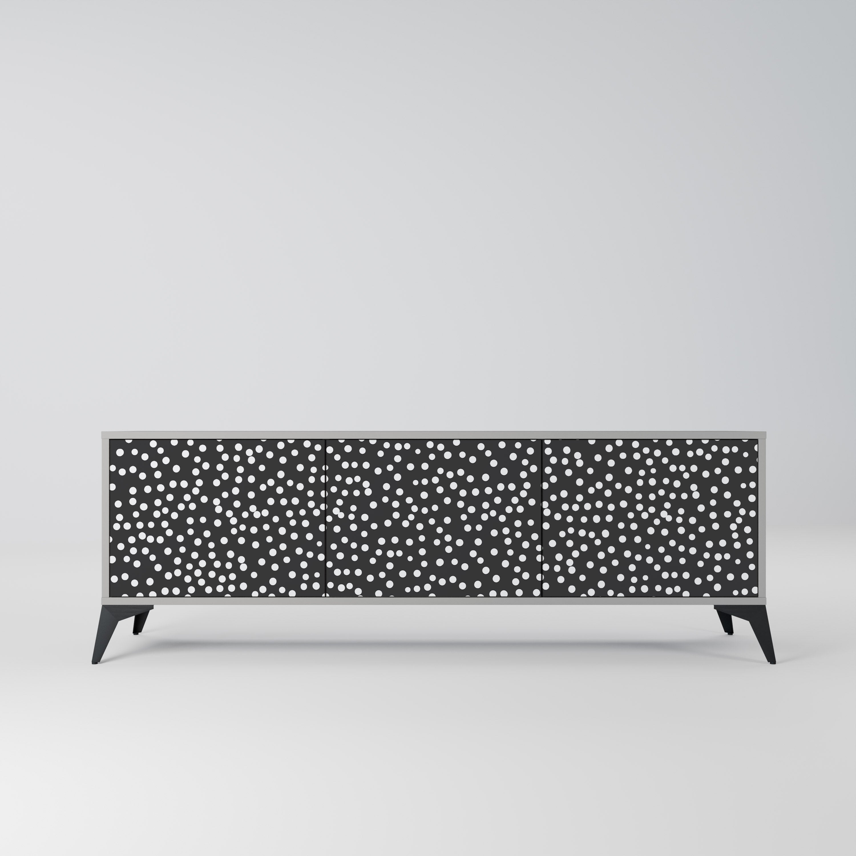 BLINDING LIGHTS TV-Lowboard mit 3 Türen in Grau