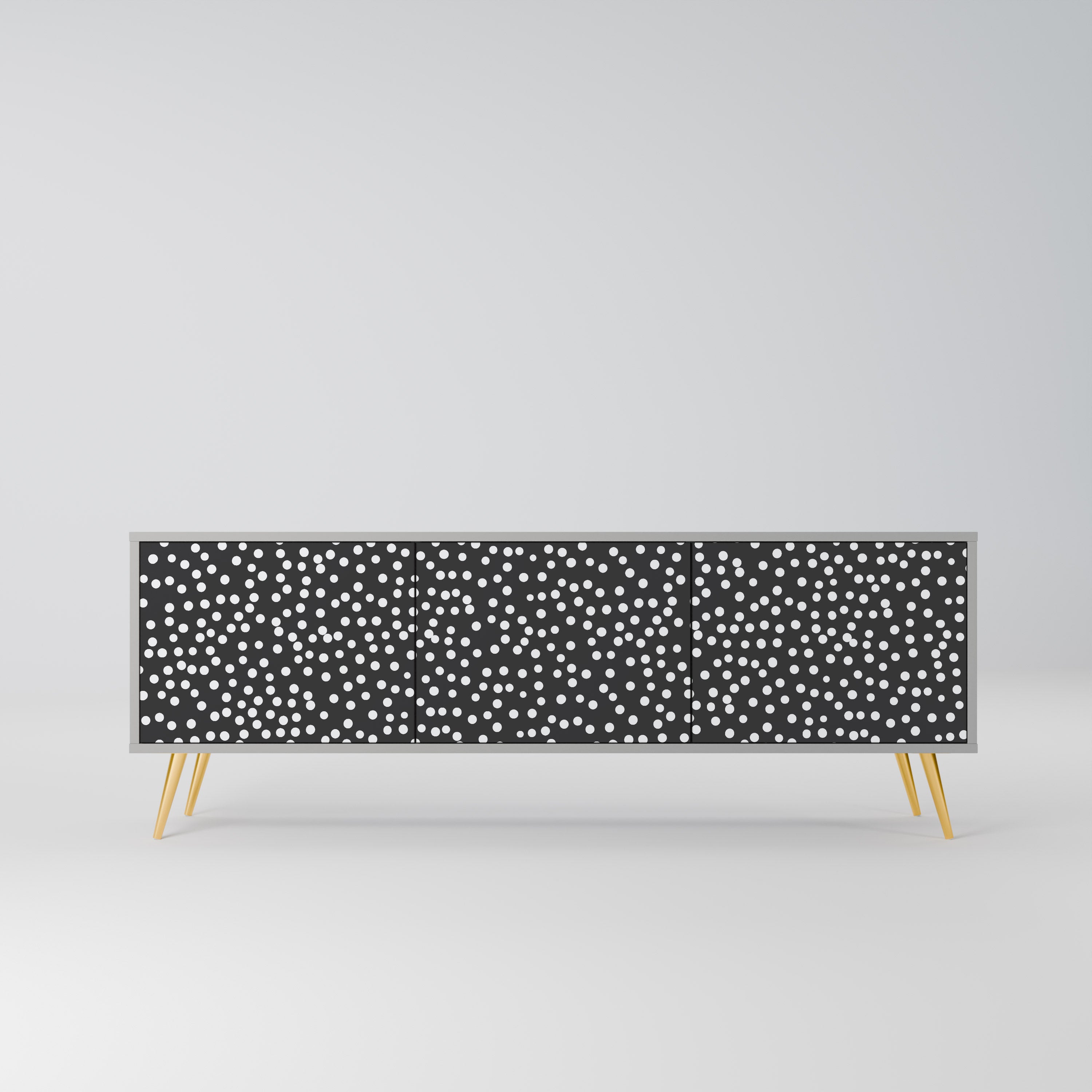 BLINDING LIGHTS TV-Lowboard mit 3 Türen in Grau